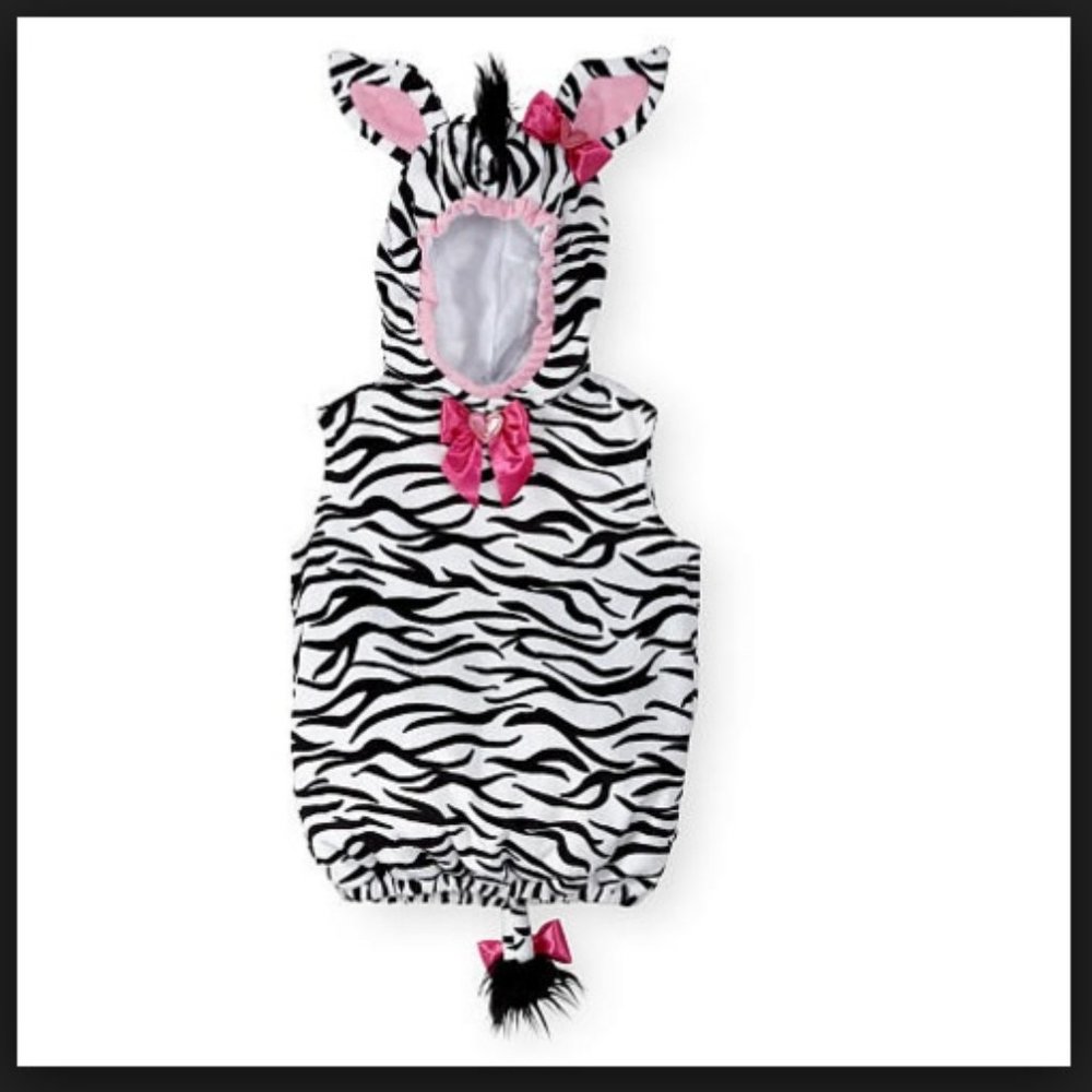 Baby Girls ZEBRA  Bubble Vest Costume Sz 18-24 Mo
